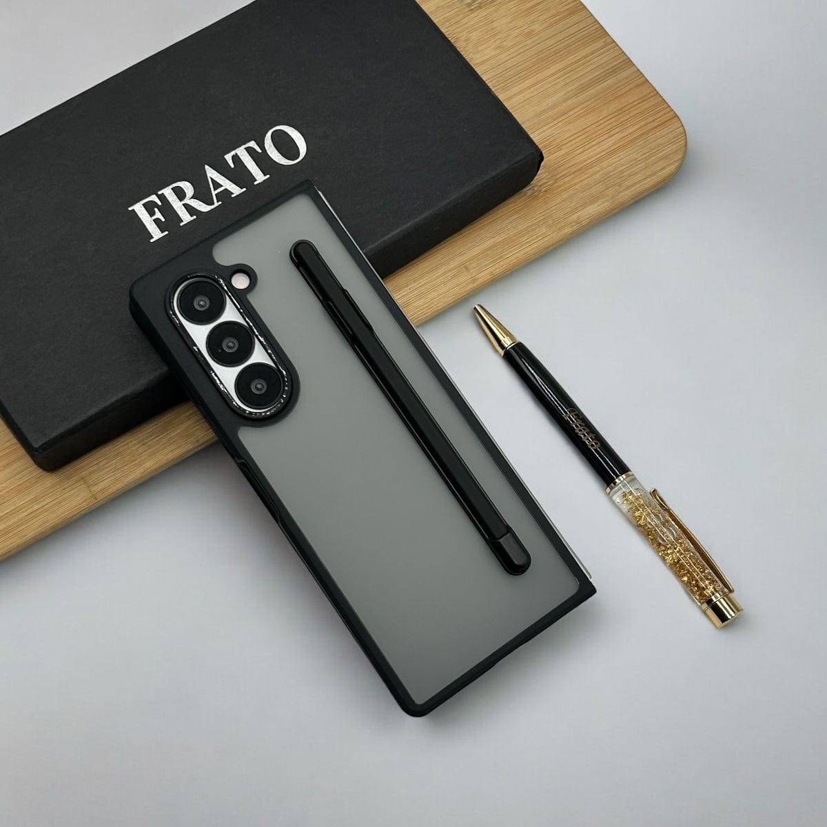 Samsung Galaxy Z Fold 7 Smoke Transparent Case With S-Pen Holder