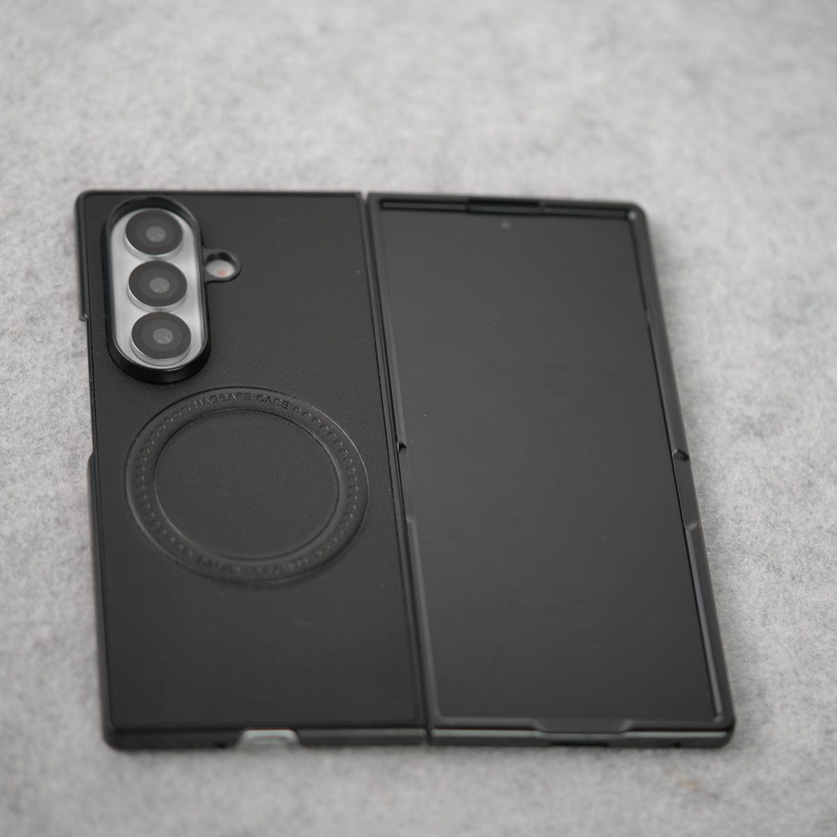 Samsung Galaxy Z Fold 7 PU Leather Strong Magnetic Ring Cover