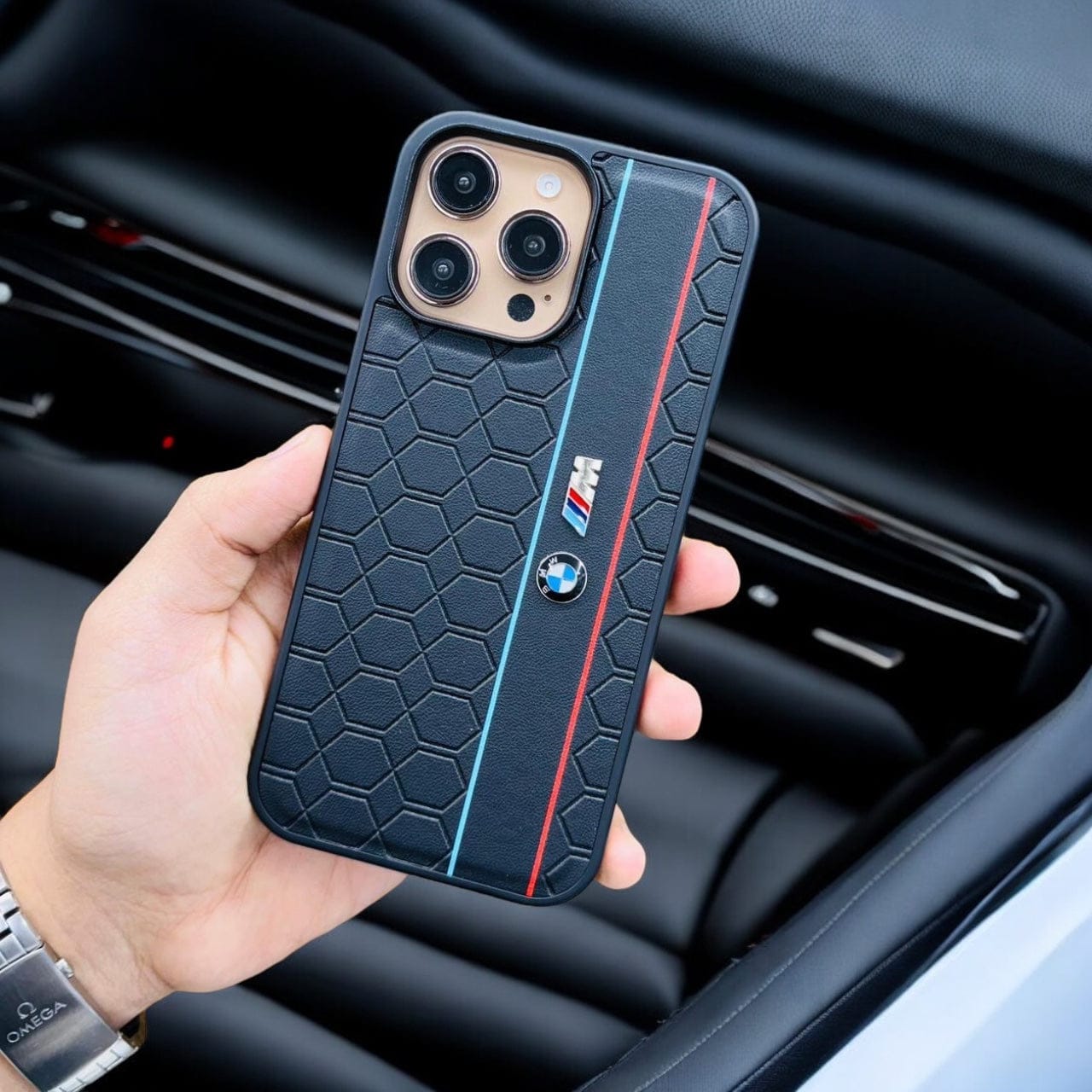 iPhone 16 Series Premium Honeycomb Design Case Cover
