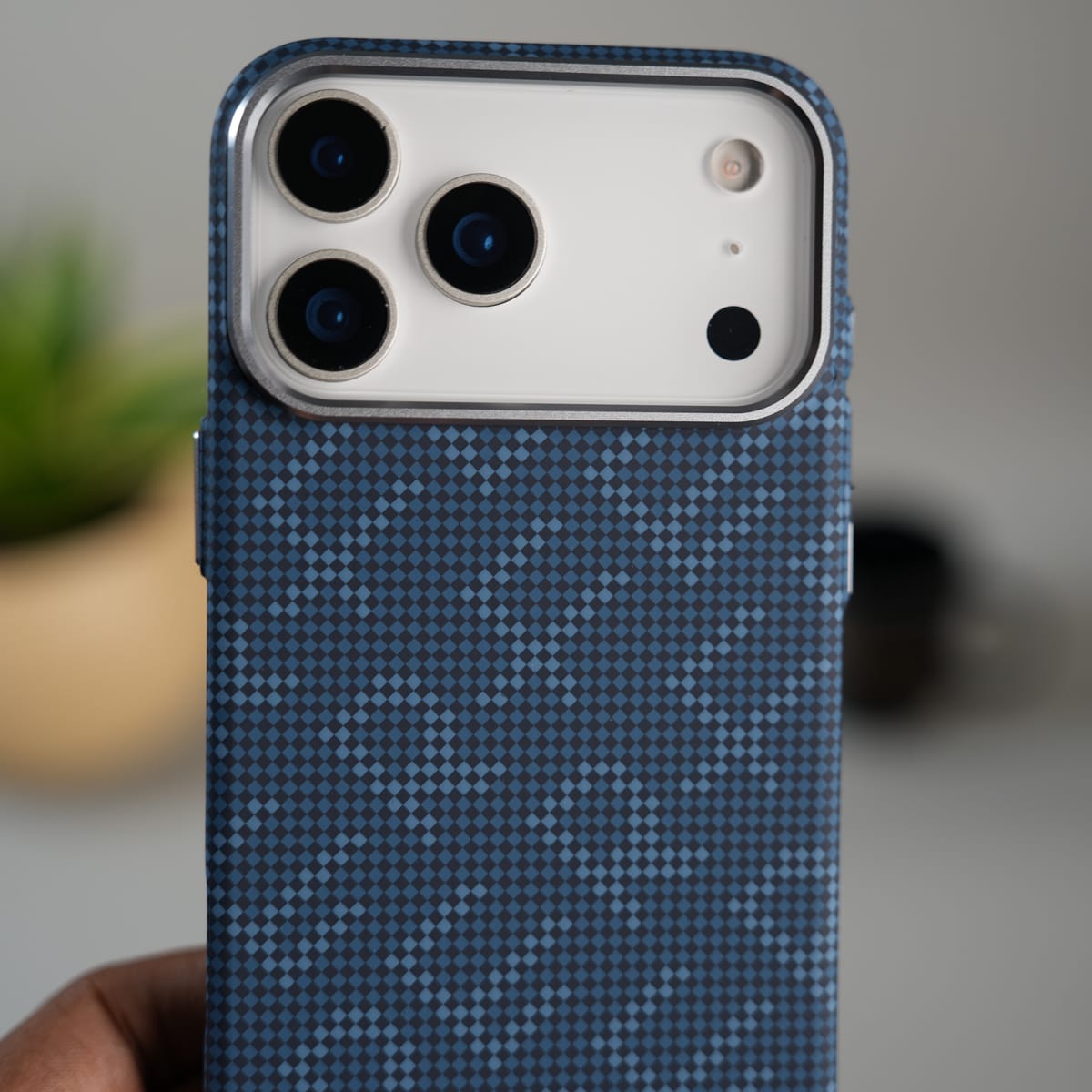 iPhone 17 Pro ERF Carbon Fiber Texture Hard Pc MagSafe Case | Lightweight Back Cover