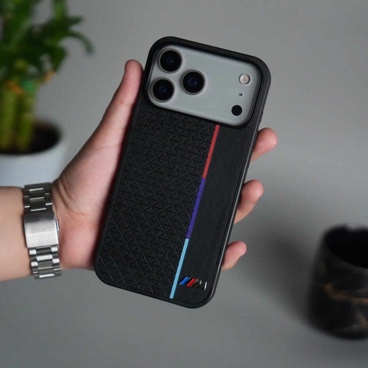iPhone 17 Pro Max M Performance Sports Car Logo dual Shade Design Case Cover