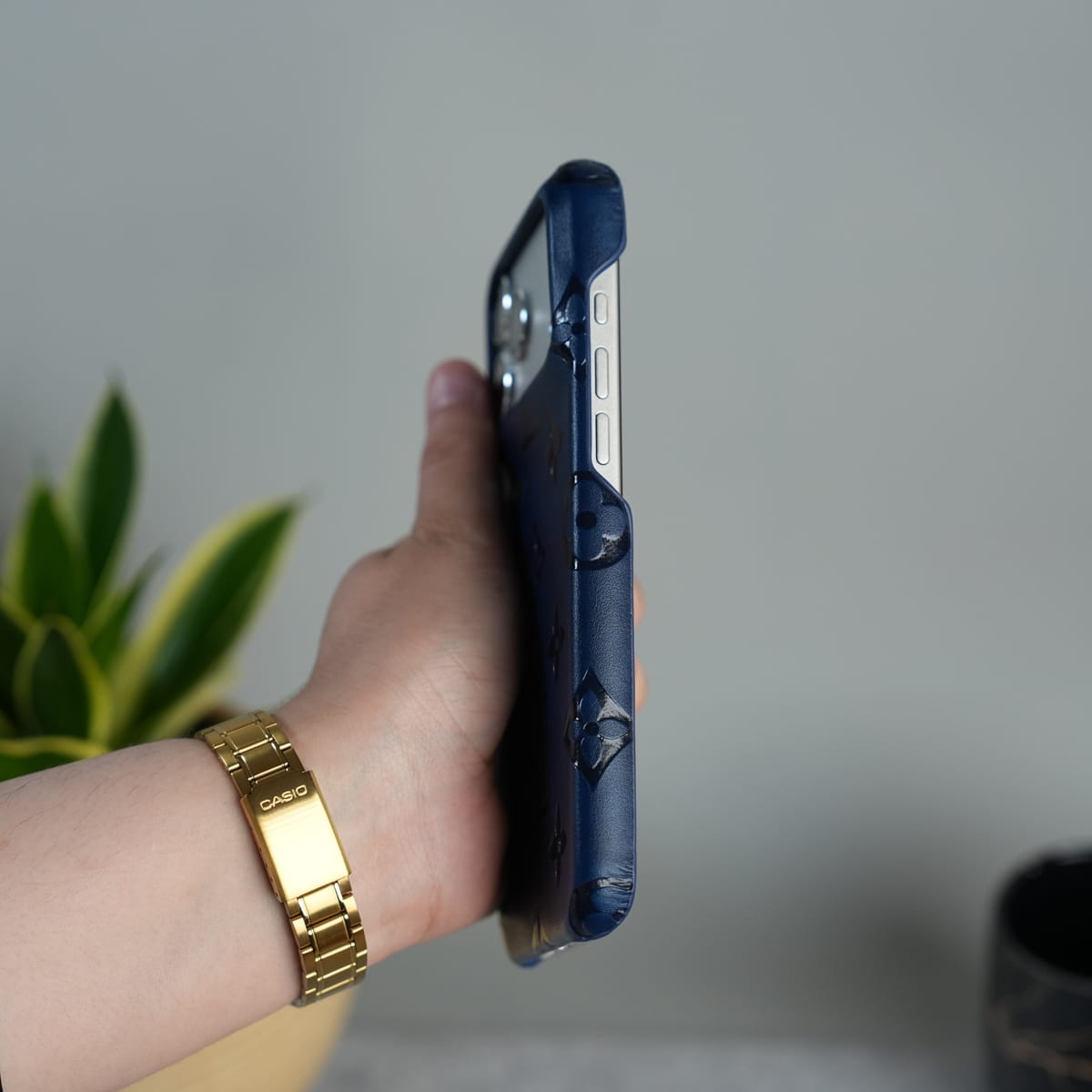 iPhone 17 Series Luxury Full PU Leather Designer Case Cover | DeepBlue