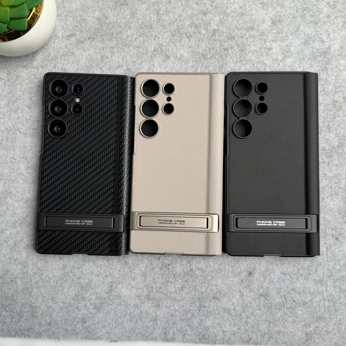 Samsung Galaxy S25 Ultra Flip Leather Bracket Card Holder Kick Stand Case