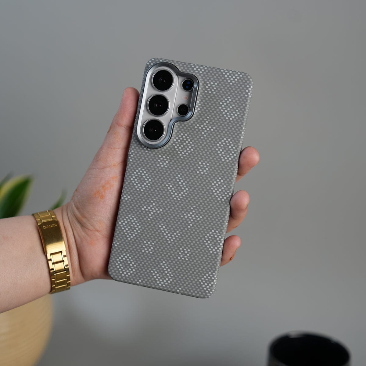 Galaxy S26 Ultra Aramid Fiber Design Slim Case Cover | MagSafe Supported | GRAY