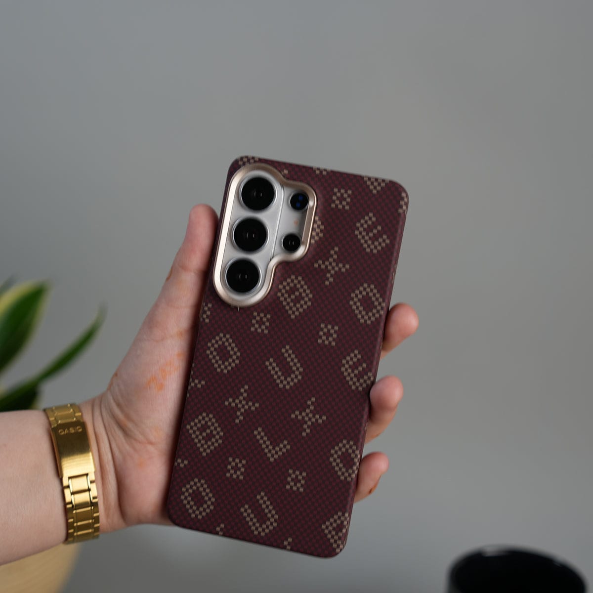 Galaxy S26 Ultra Aramid Fiber Design Slim Case Cover | MagSafe Supported | MAROON
