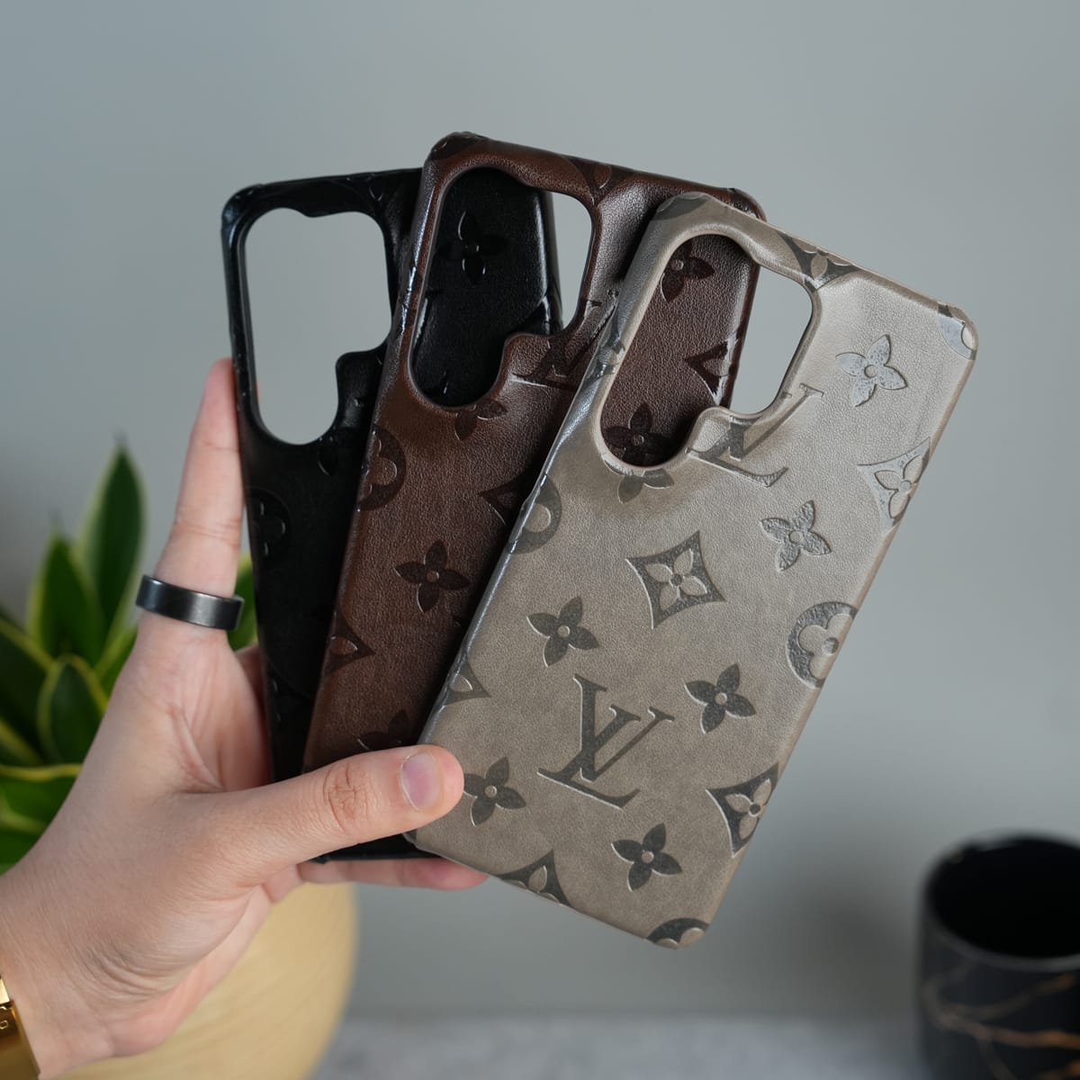 Galaxy S26 Ultra Luxury PU Leather Fashion Brand Case Cover