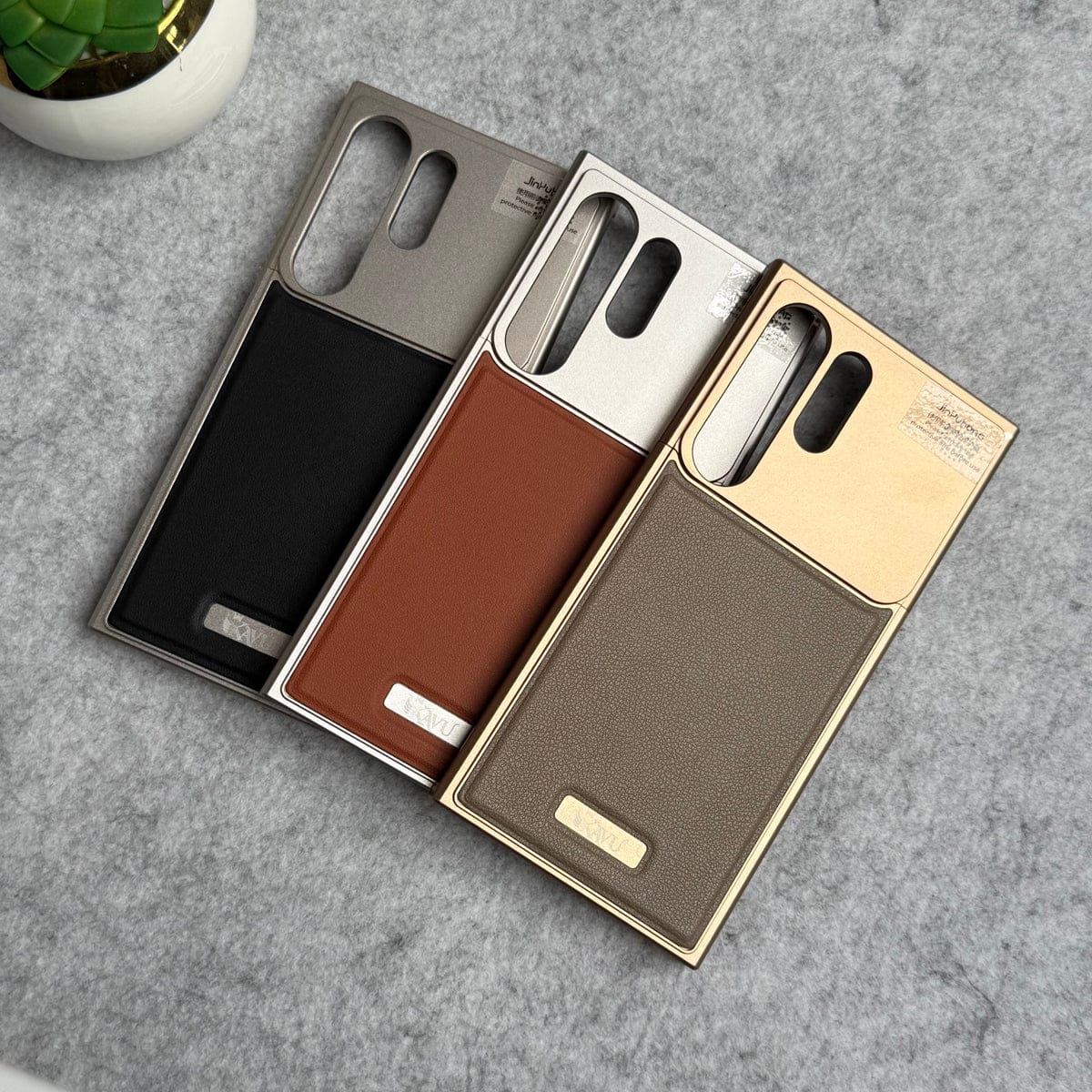 Samsung Galaxy S24 Ultra Premium Metallic AeroFLex Aluminium Leather Case