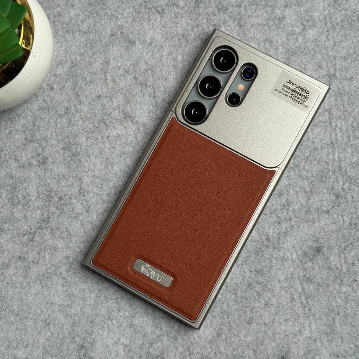 Samsung Galaxy S23 Ultra Premium Metallic AeroFLex Aluminium Leather Case