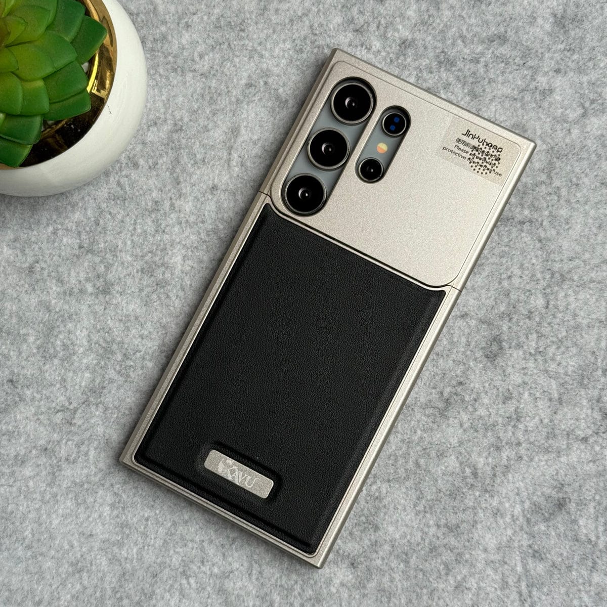 Samsung Galaxy S25 Ultra Premium Metallic AeroFLex Aluminium Leather Case