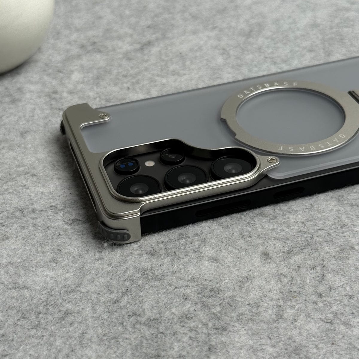 Samsung Galaxy Ultra Series Frosted Frameless Metal Kickstand Case