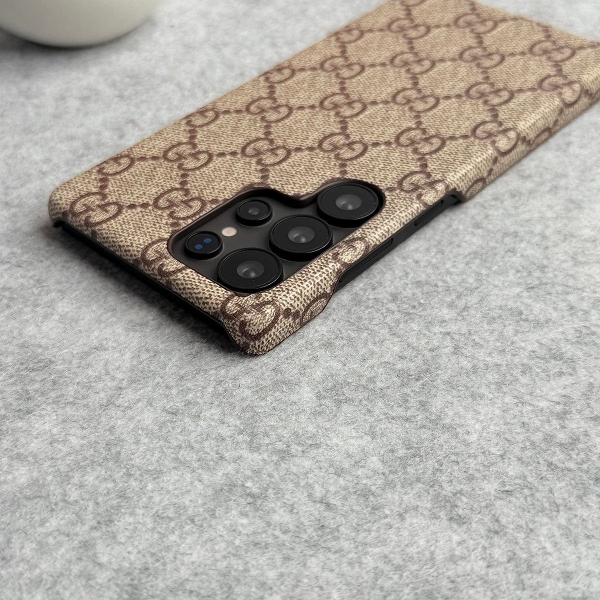 Samsung Galaxy S24 Ultra Luxury GG Pattern PU Leather Cover