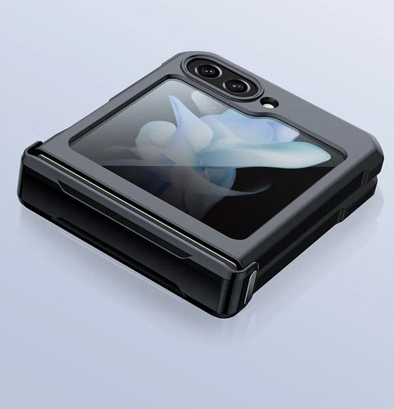Samsung Galaxy Z Flip 6 Airbags Bumper Transparent Back Case Cover(Black)