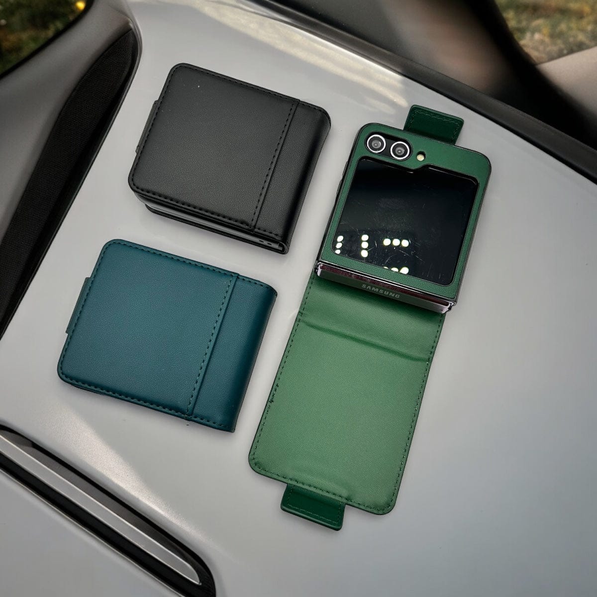 Samsung Galaxy Z Flip 5 Detachable Magnetic PU Leather Case Cover