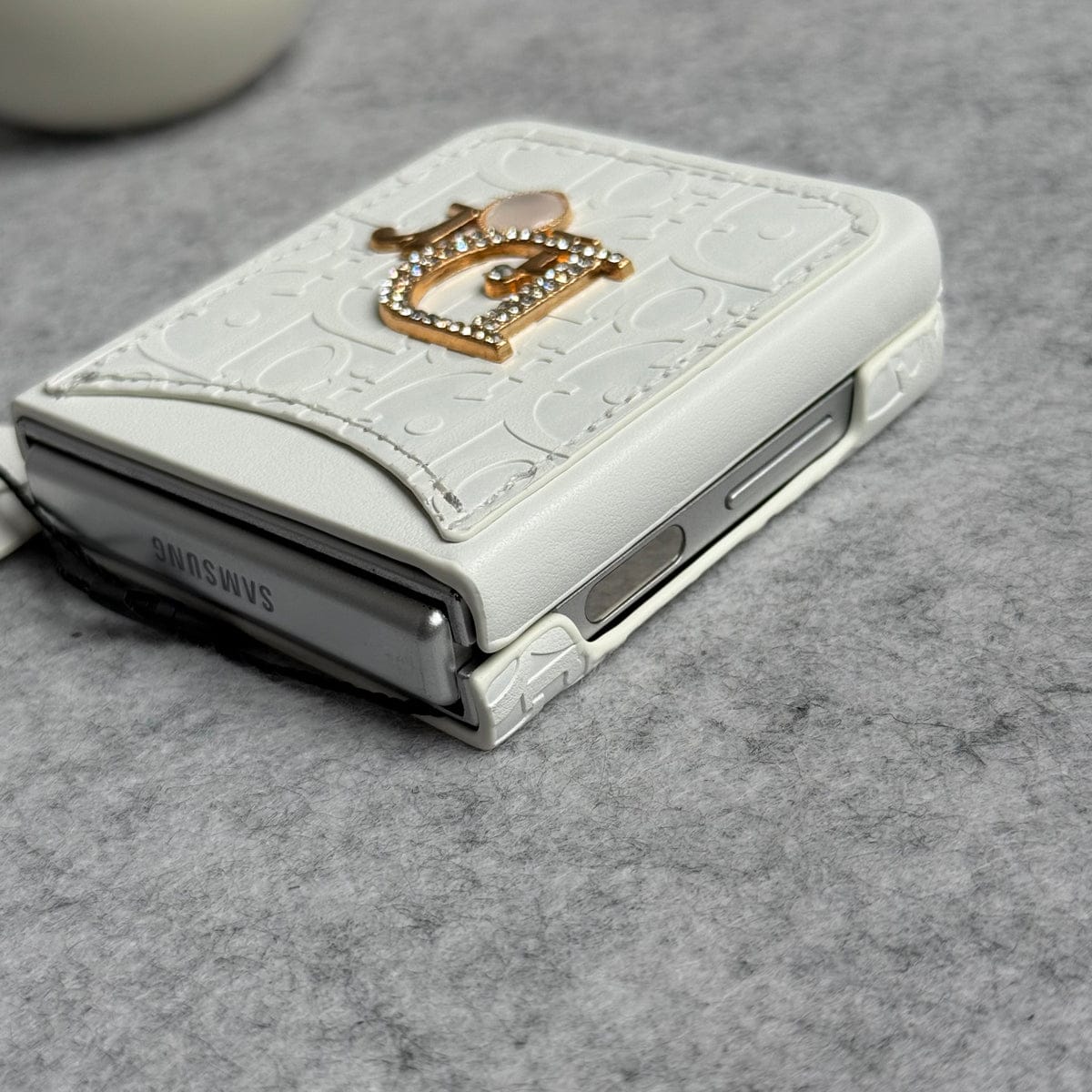 Samsung Galaxy Z Flip 6 Luxury DR Brand PU Leather Design Case Cover
