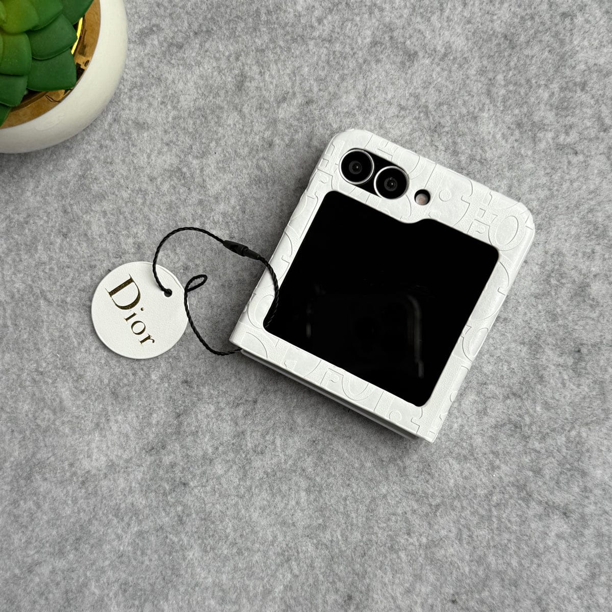 Samsung Galaxy Z Flip 6 Luxury DR Brand PU Leather Design Case Cover