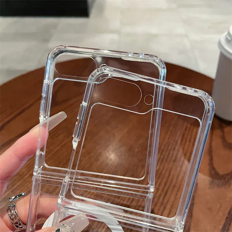 Samsung Galaxy Z Flip 7FE Transparent Case With Magnetic Charging Ring