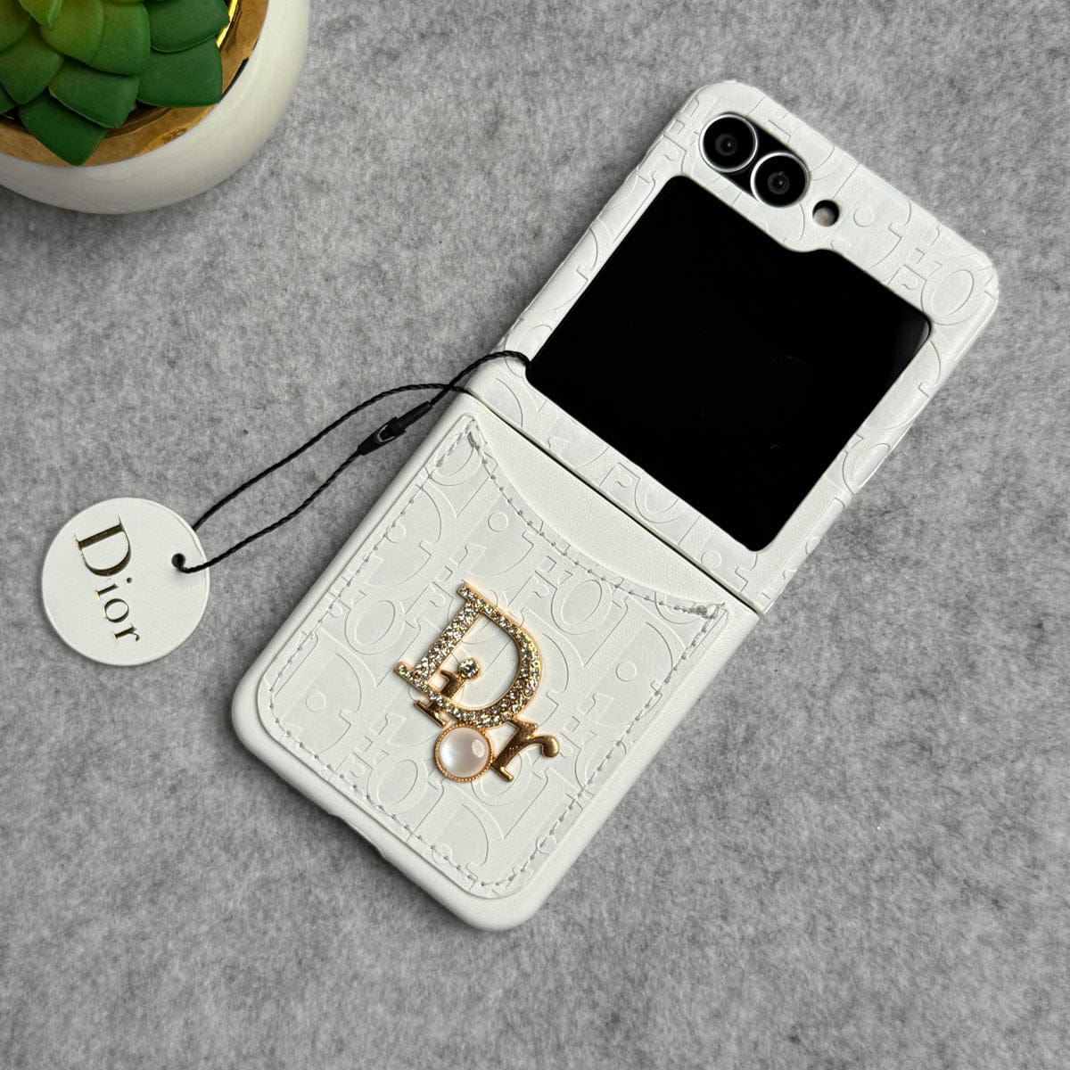 Samsung Galaxy Z Flip 6 Luxury DR Brand PU Leather Design Case Cover
