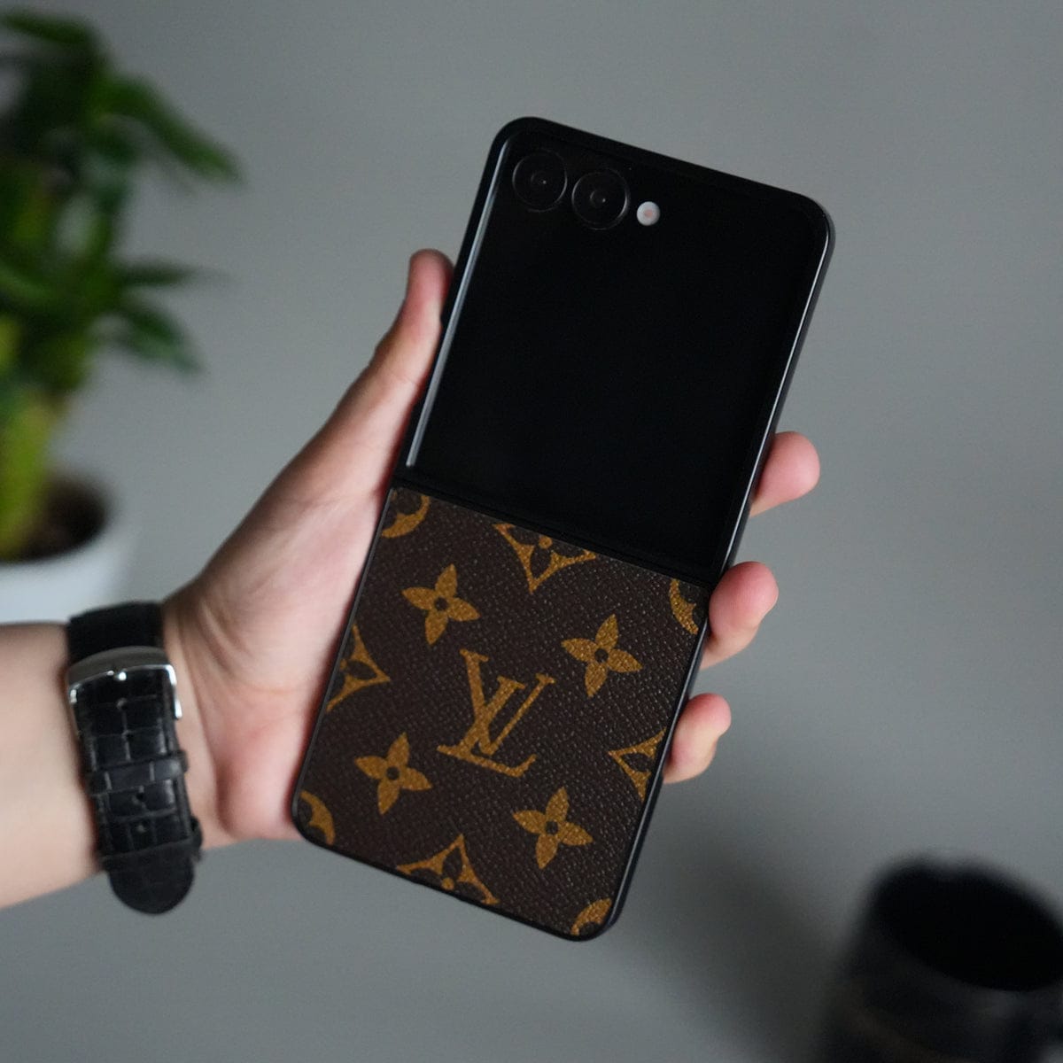 Galaxy Z Flip 7 Luxury GG Fashion Leather Brand Case Cover
