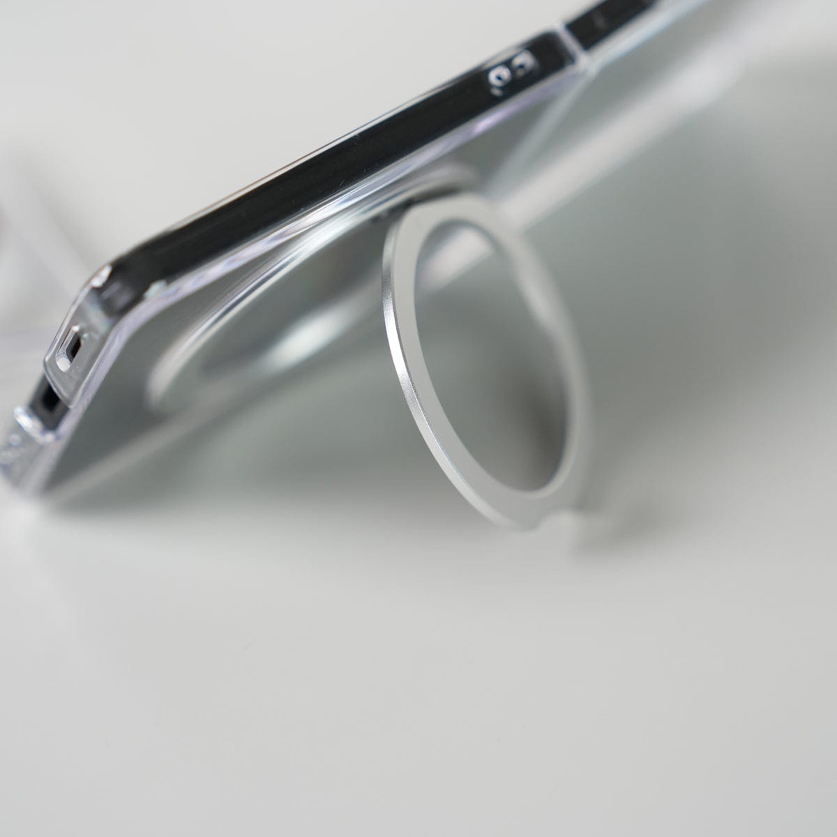 Samsung Galaxy Z Flip 7 Crystal Clear Case with 360° Rotating Stand & Front Glass Protection