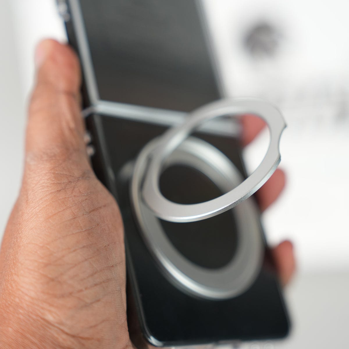 Samsung Galaxy Z Flip 7 Crystal Clear Case with 360° Rotating Stand & Front Glass Protection
