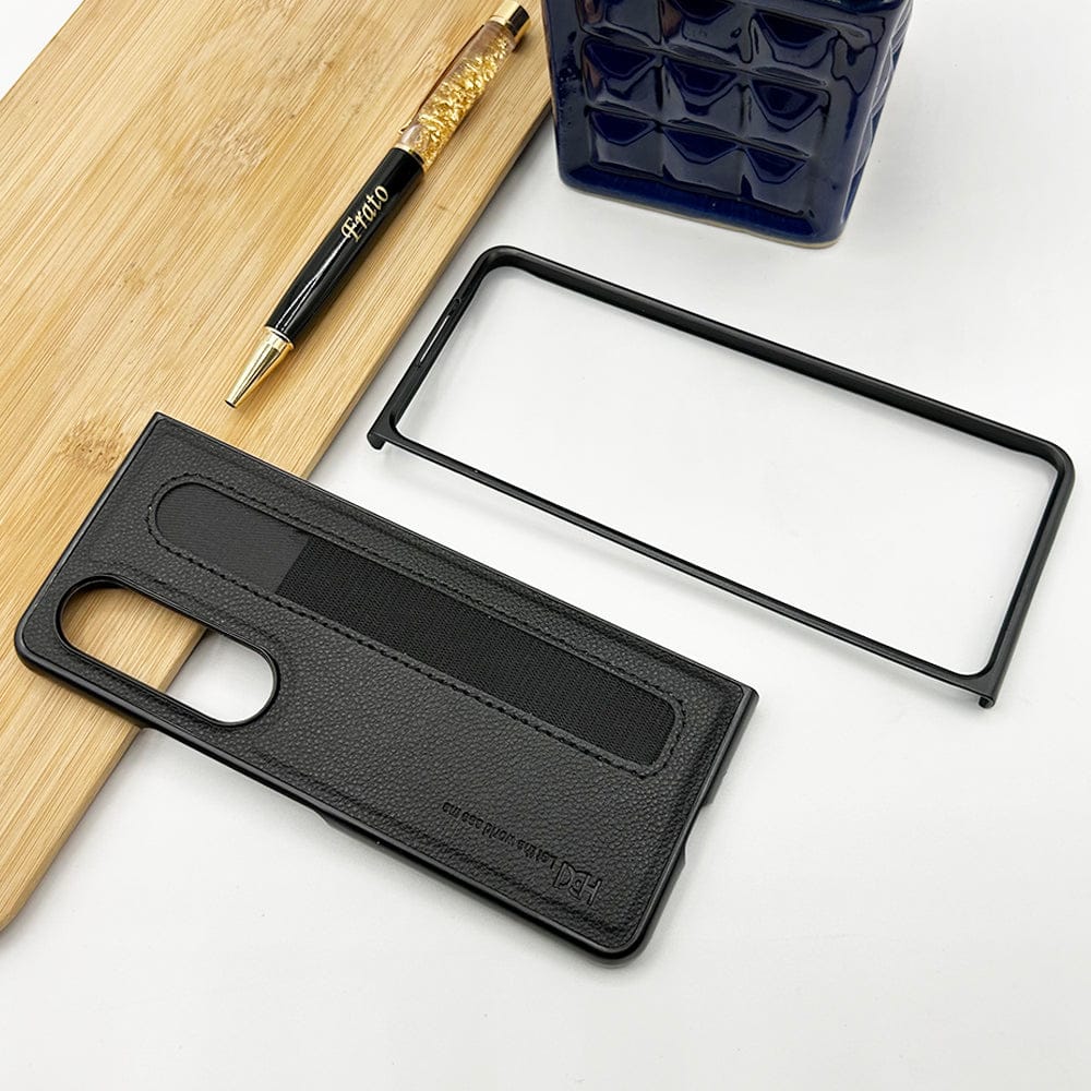 Samsung Z Fold 3 PU Leather Design With S Pen Slot Case Cover