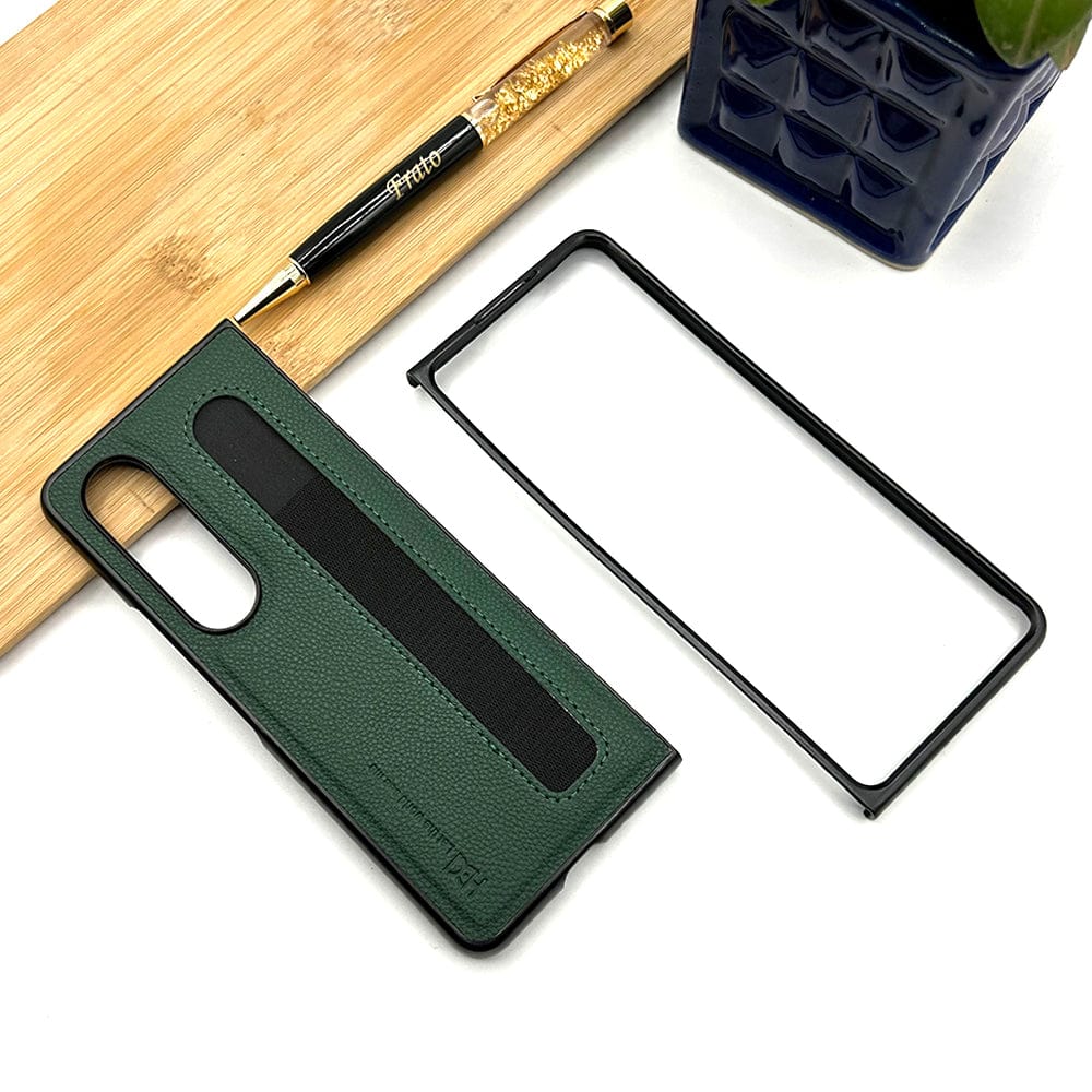 Samsung Z Fold 3 PU Leather Design With S Pen Slot Case Cover