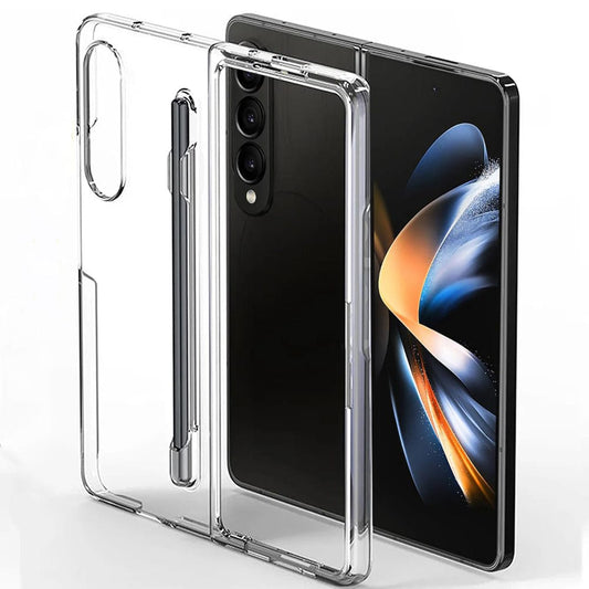 Samsung Galaxy Z Fold 4 Transparent Cristal Hard Shell Cover Case With S-Pent Slot