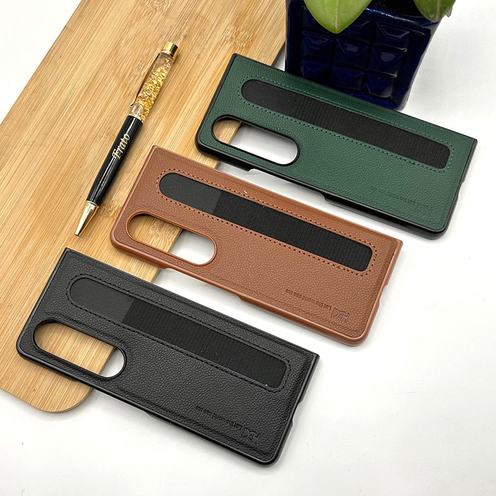 Samsung Z Fold 3 PU Leather Design With S Pen Slot Case Cover