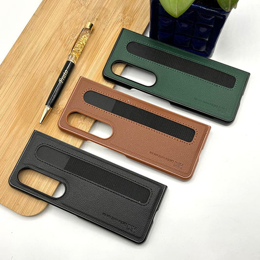 Samsung Z Fold 3 PU Leather Design With S Pen Slot Case Cover