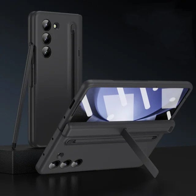 Samsung Galaxy Z Fold 5 Matte Finish Front Screen Protector With S Pen Kickstand Case Cover