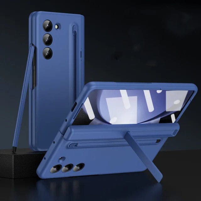 Samsung Galaxy Z Fold 5 Matte Finish Front Screen Protector With S Pen Kickstand Case Cover