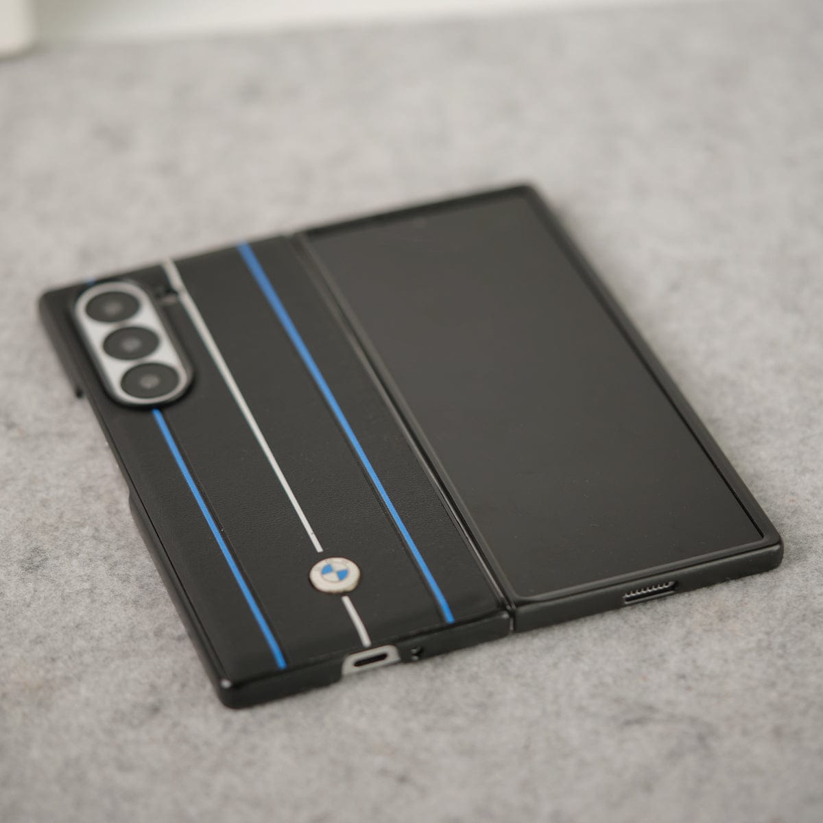 Samsung Galaxy Z Fold 6 BMW Blue White Line Design Case Cover