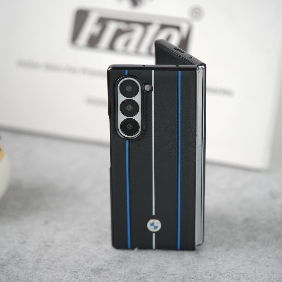Samsung Galaxy Z Fold 6 BMW Blue White Line Design Case Cover