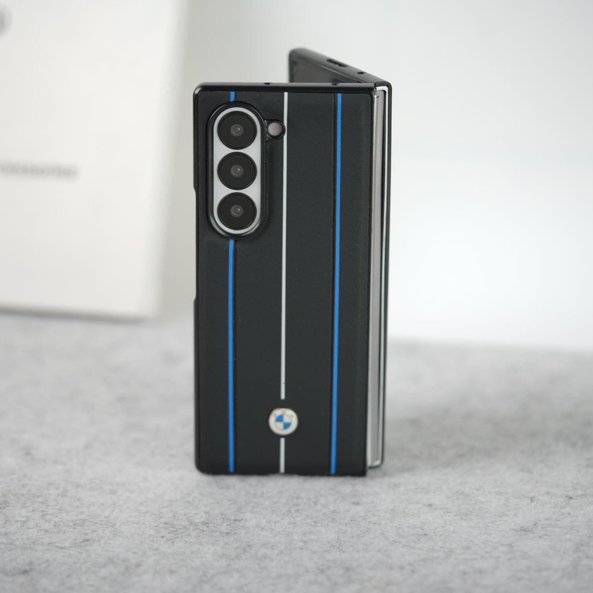 Samsung Galaxy Z Fold 6 BMW Blue White Line Design Case Cover