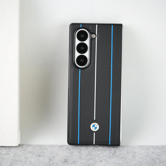 Samsung Galaxy Z Fold 6 BMW Blue White Line Design Case Cover