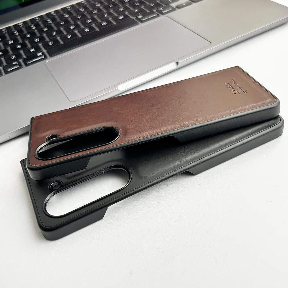 Samsung Galaxy Z Fold 6 PU Leather Plain Case Cover