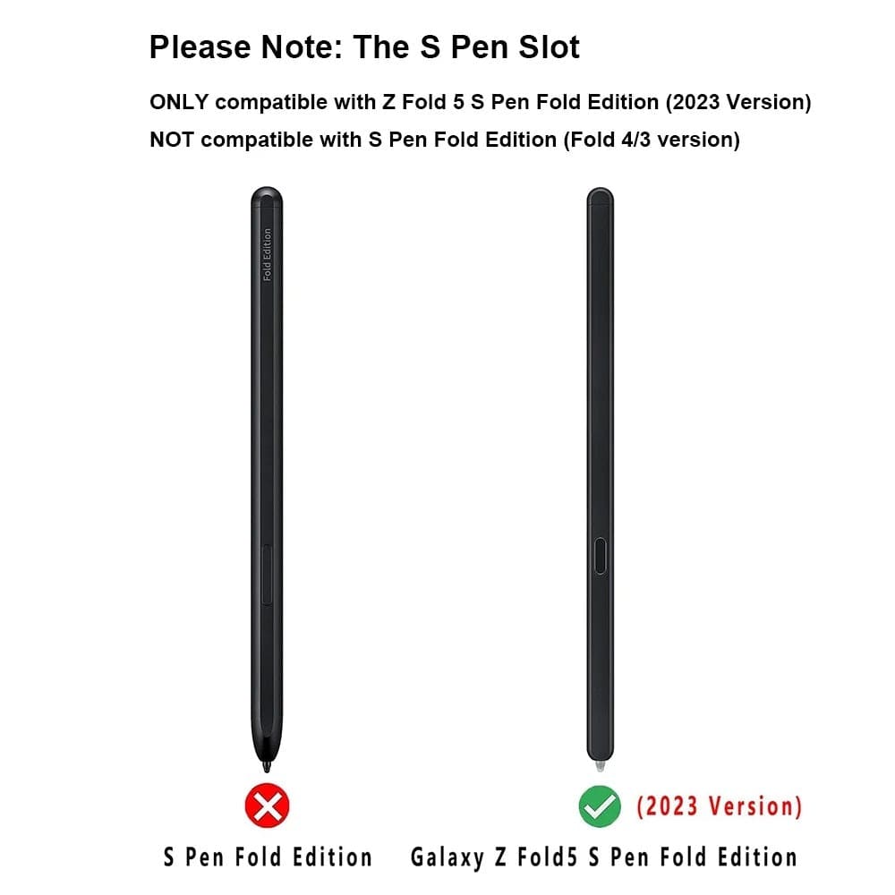 Samsung Galaxy Z Fold 5 Transparent Cristal Hard Shell Cover Case With S-Pent Slot