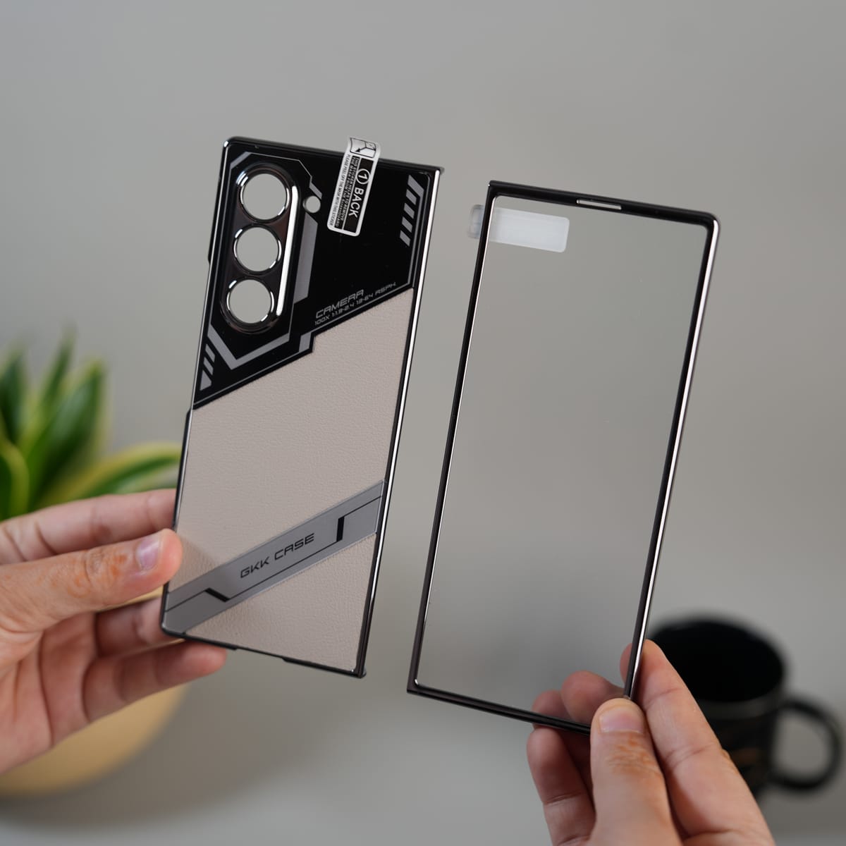 Samsung Galaxy Z Fold 6 GKK Cross Border Electroplated Solid Color Case Cover