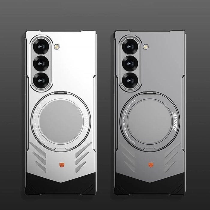 Galaxy Z Fold 6 Magnetic Aluminum Alloy Metal Rimless Frame Heat Dissipation Stand Phone Case