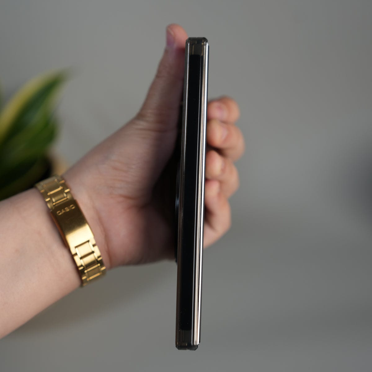 Galaxy Z Fold 7 Transparent Case with Ring Stand | Clear Shockproof Cover