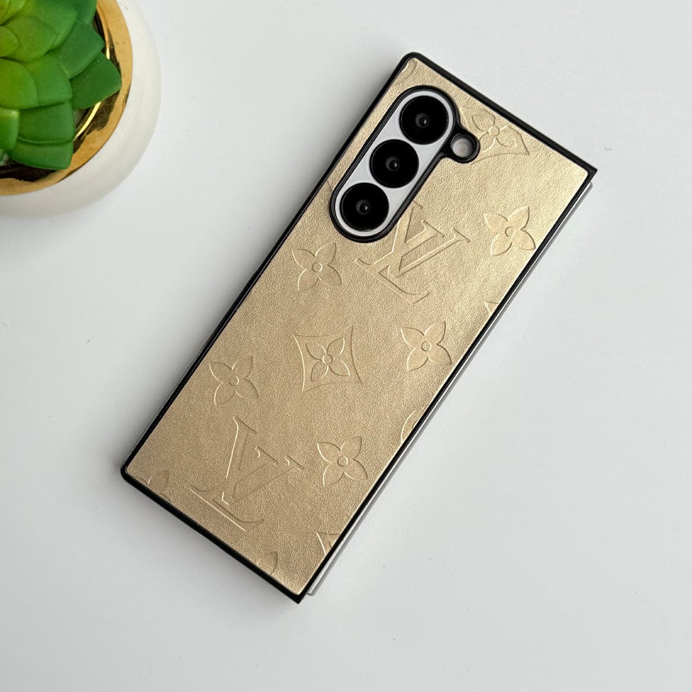 Samsung Galaxy Z Fold 5 Luxury PU Leather Fashion Brand Case Cover