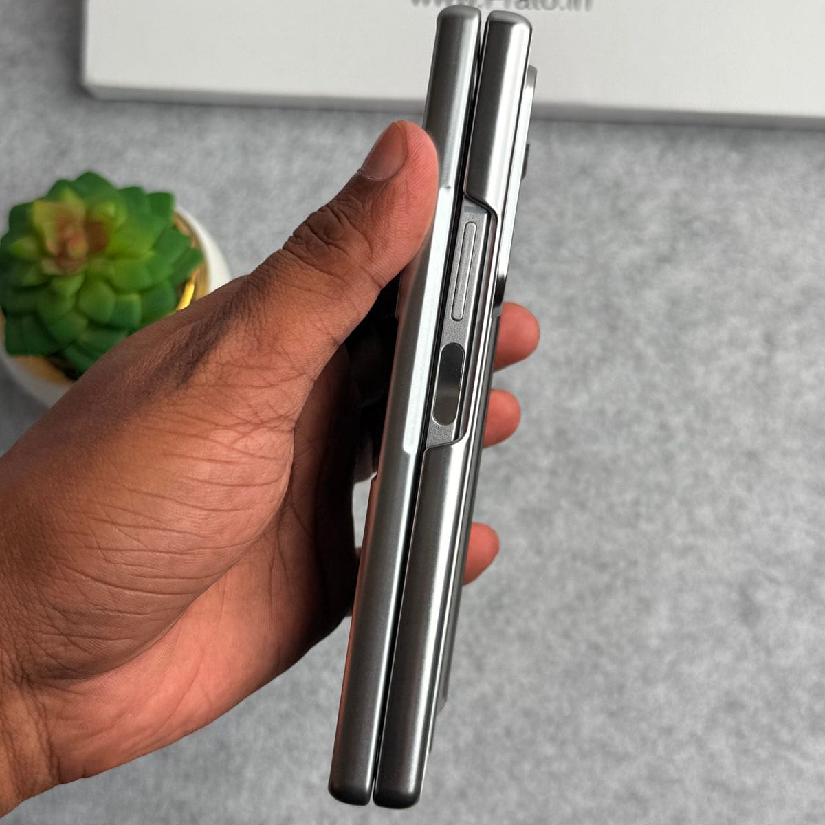Samsung Galaxy Z Fold 5 Leather Plating front Glass Protection Hinge Case Folding Cover