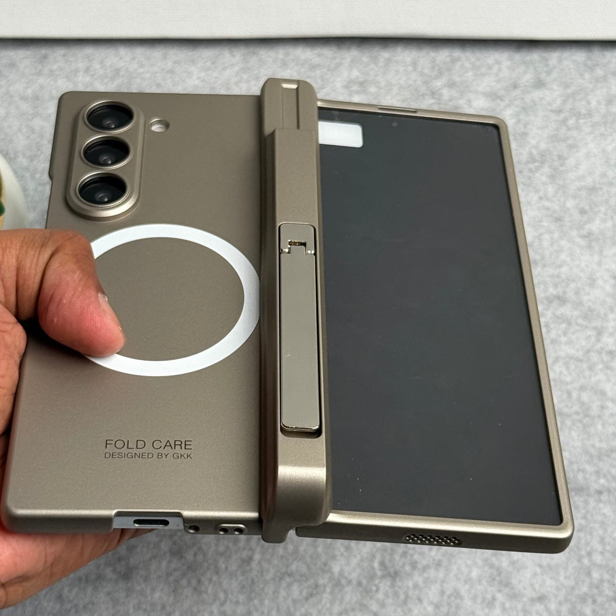 Samsung Galaxy Z Fold 6 GKK MagSafe Magnetic Hinge Front Glass Protective Cover