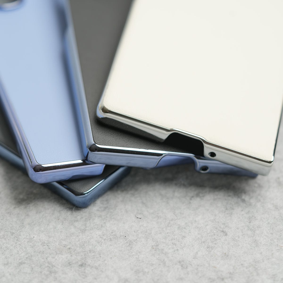 Samsung Galaxy Z Fold 7 Glossy Chrome Plated PU Leather Skin Case Cover