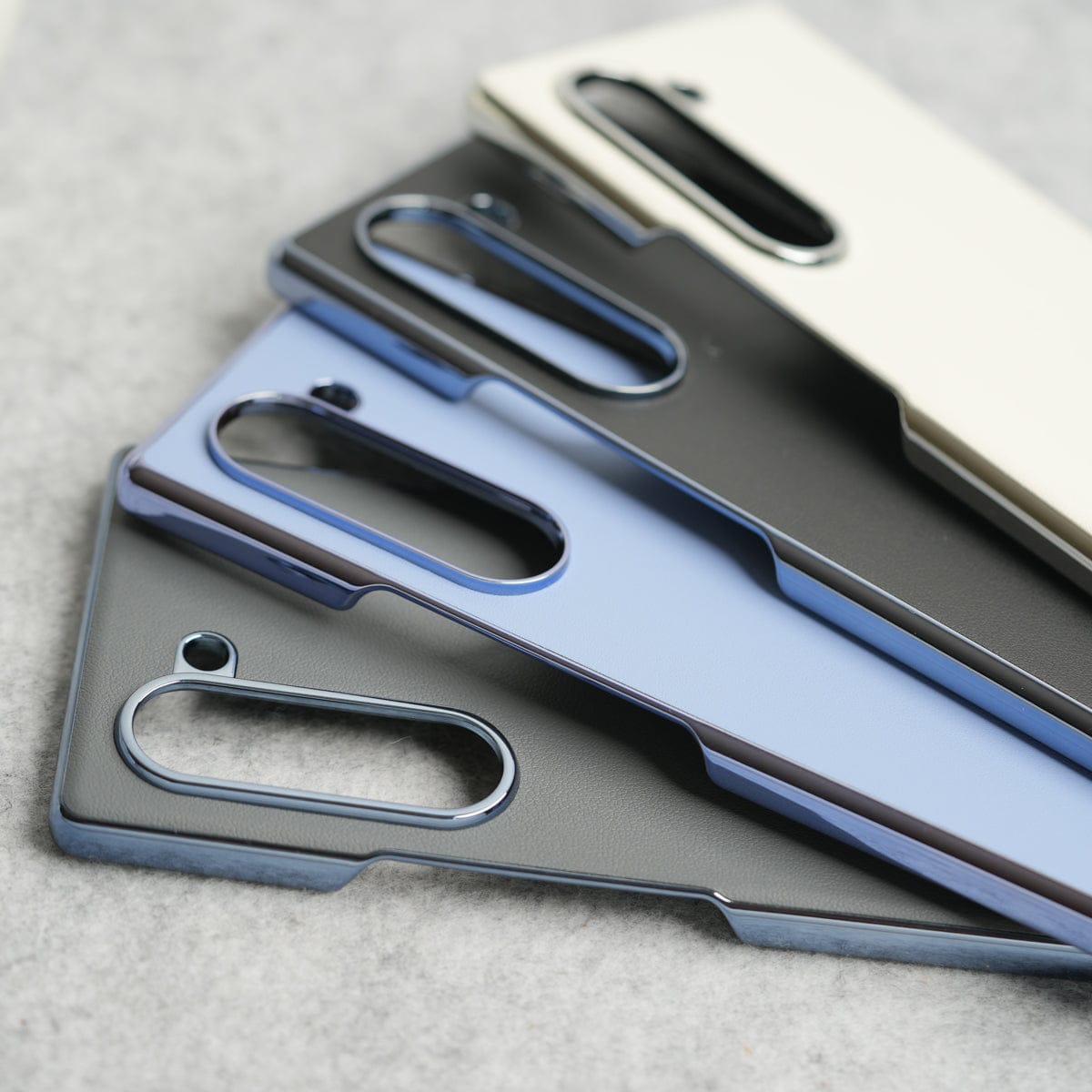 Samsung Galaxy Z Fold 7 Glossy Chrome Plated PU Leather Skin Case Cover