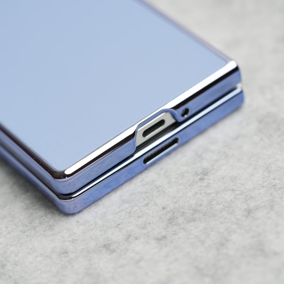 Samsung Galaxy Z Fold 7 Glossy Chrome Plated PU Leather Skin Case Cover