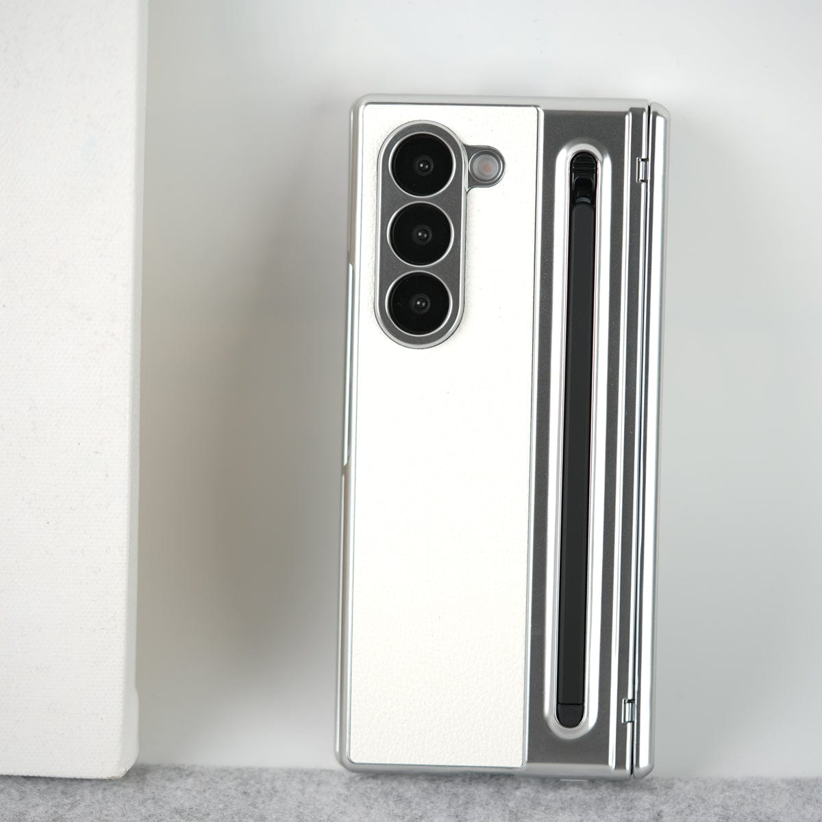Samsung Galaxy Z Fold 7 Leather Plating front Glass Protection Hinge Case Folding Cover