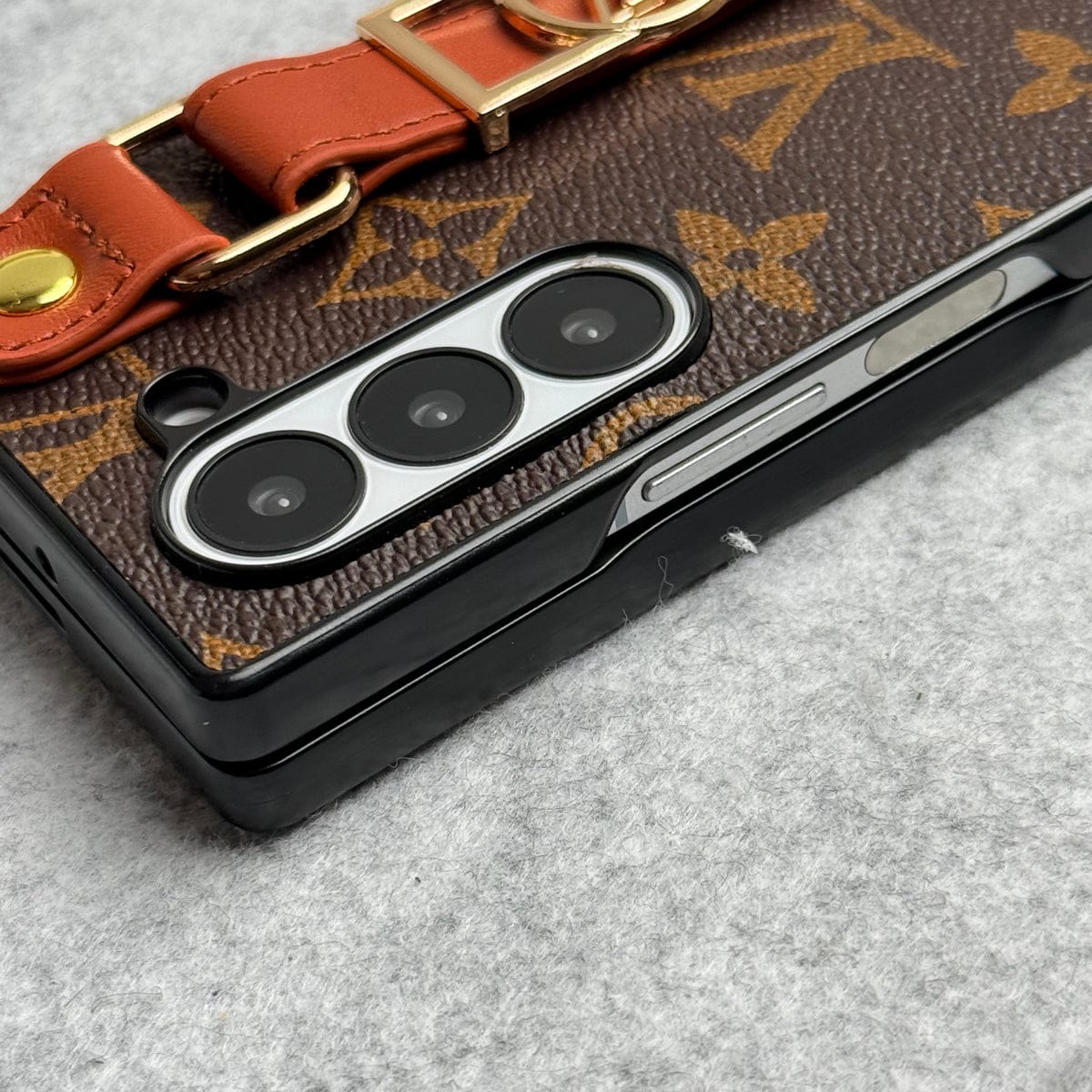 Samsung Galaxy Z Fold 5 Luxury Brand Strap Holder Case