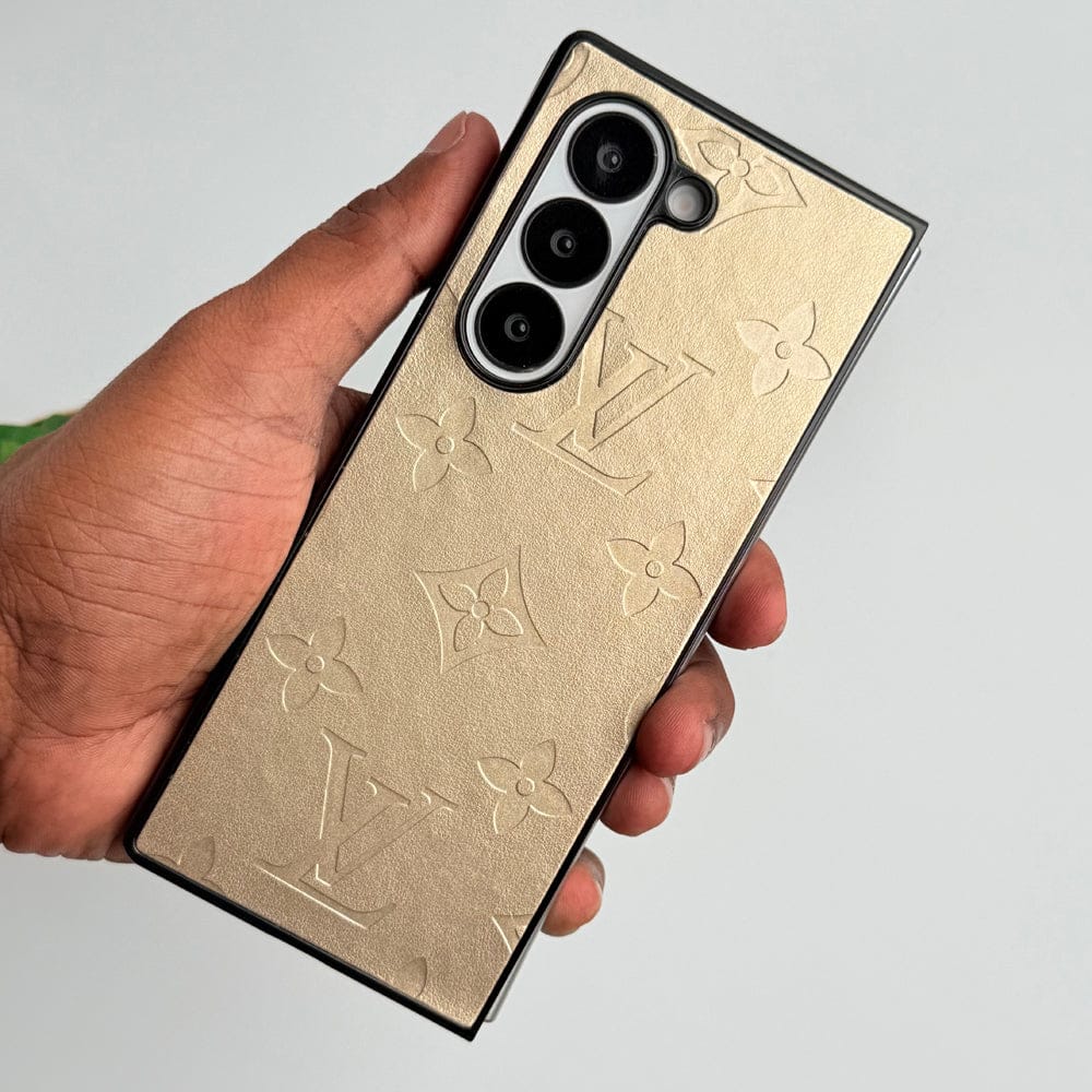 Samsung Galaxy Z Fold 5 Luxury PU Leather Fashion Brand Case Cover