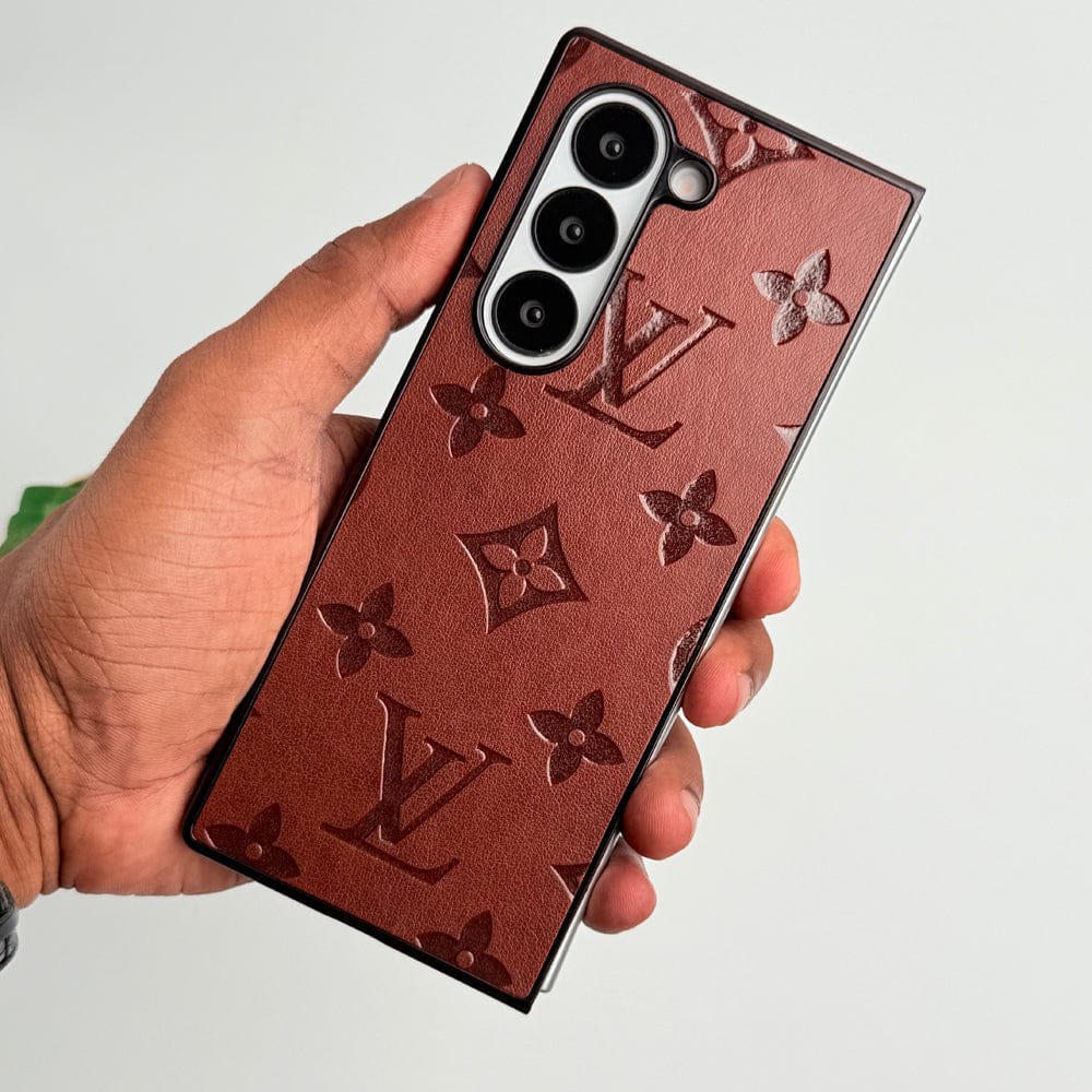 Samsung Galaxy Z Fold 6 Luxury PU Leather Fashion Brand Case Cover